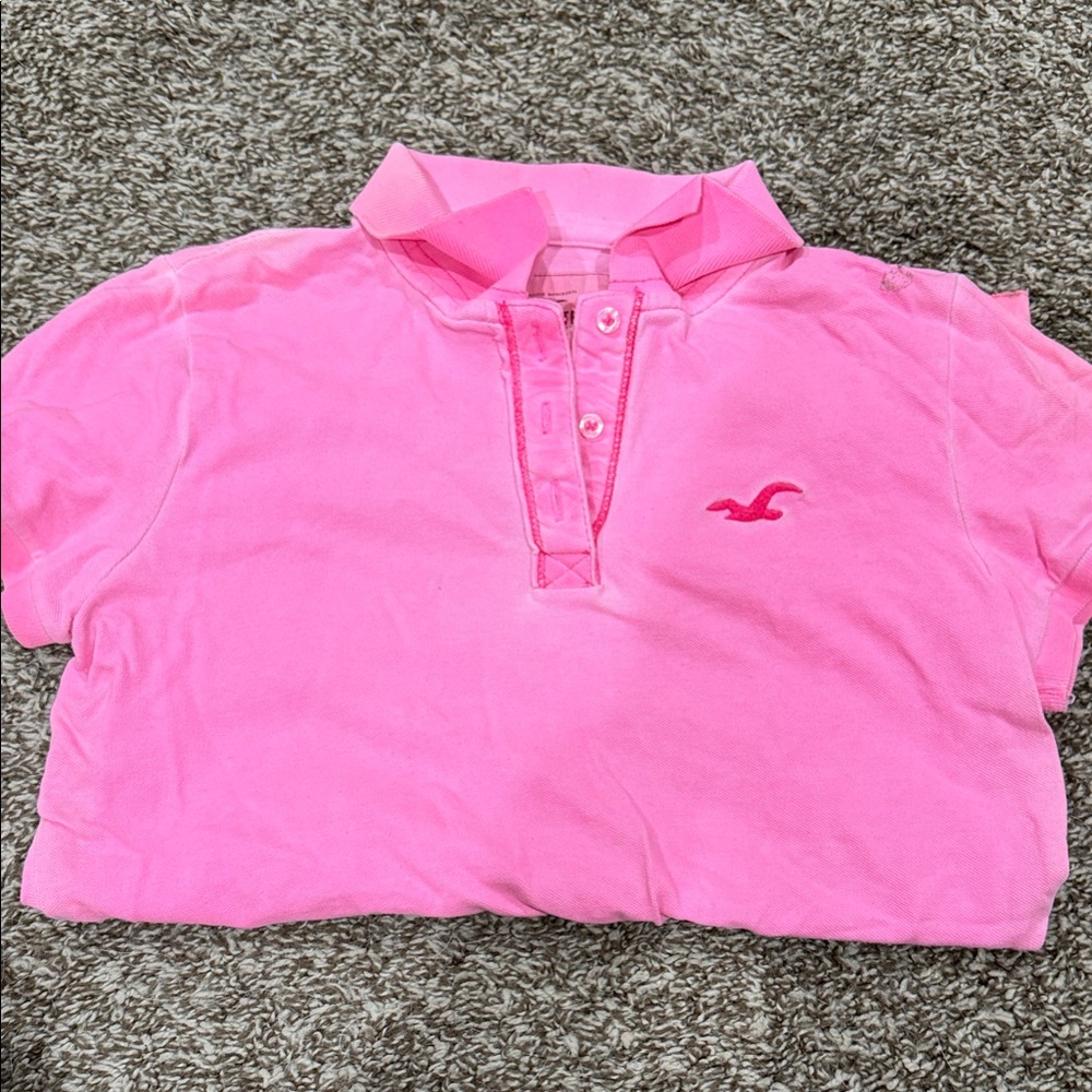 Y2K Vintage Hollister Pink Polo Shirt